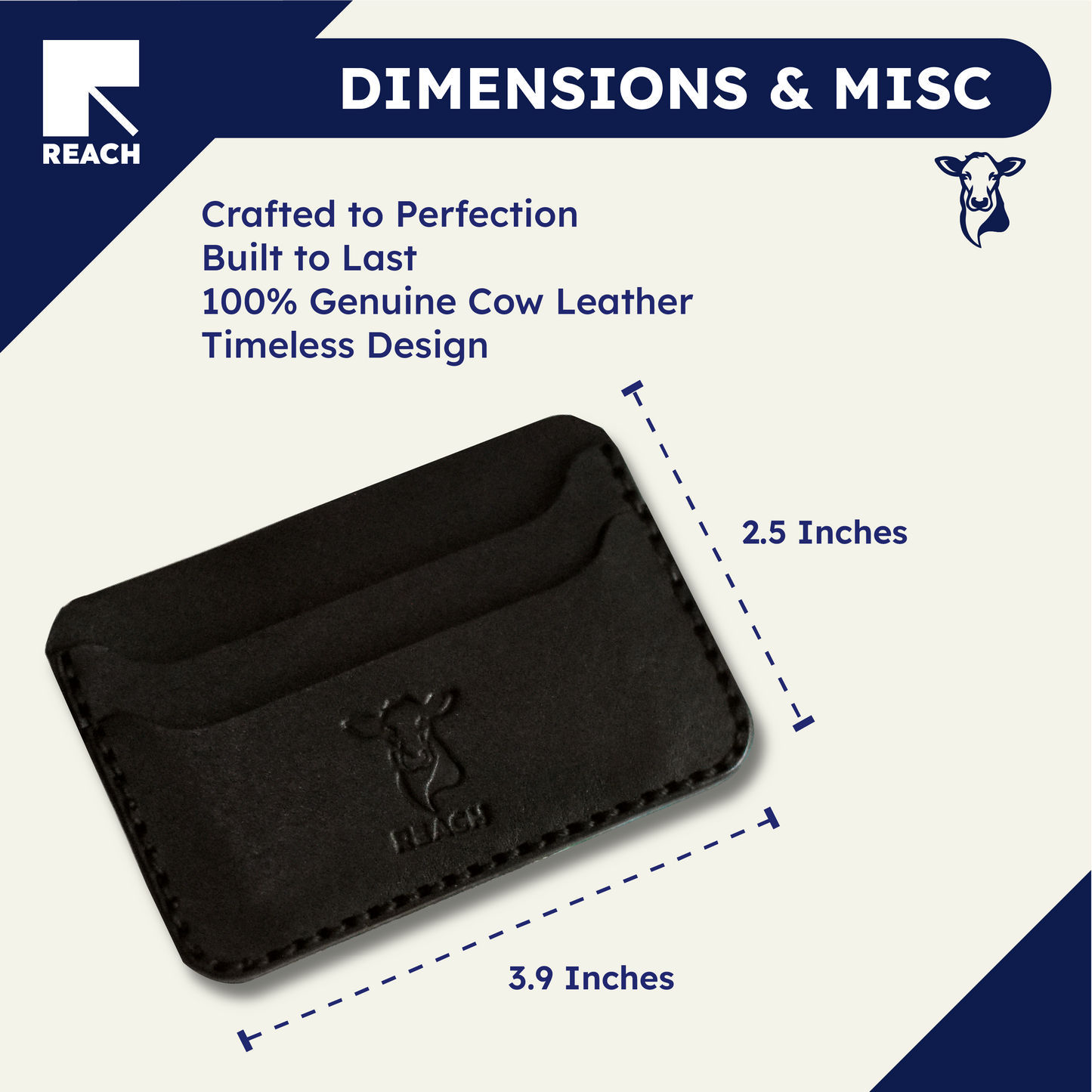 Handstitched Cowhide Leather Cardholder