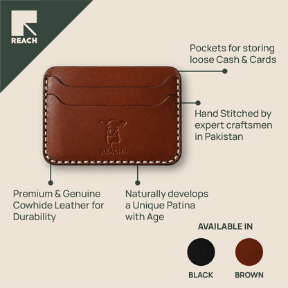 Handstitched Cowhide Leather Cardholder