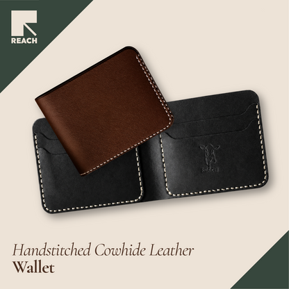 Handstitched Cowhide Bifold Leather Wallet