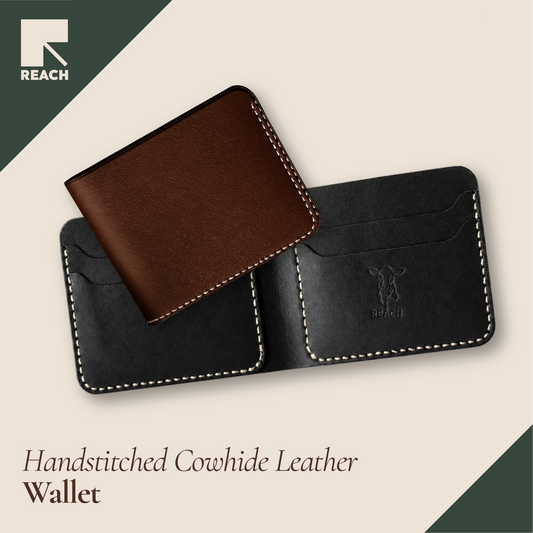 Handstitched Cowhide Bifold Leather Wallet