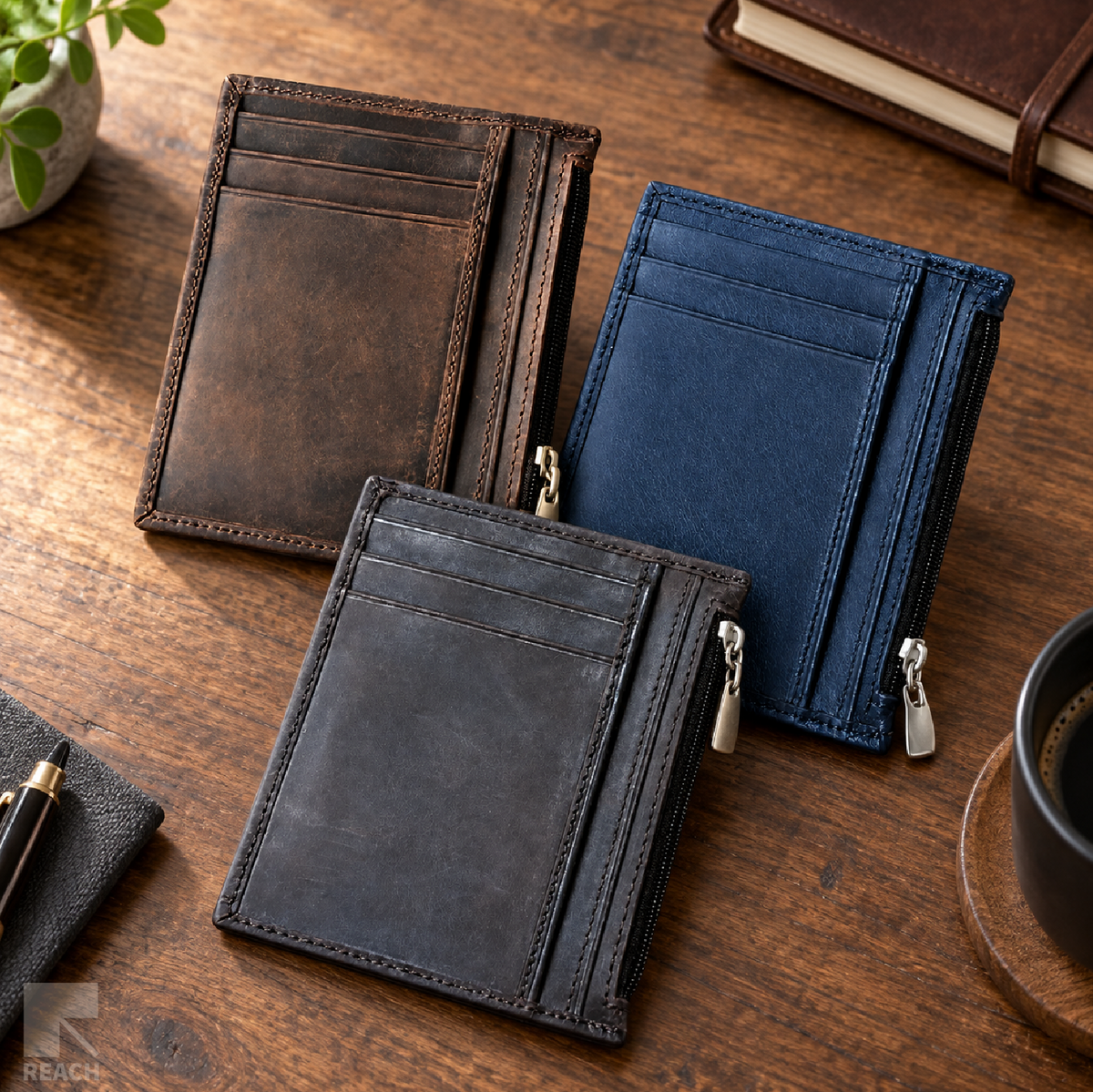 Leather Zip Wallet