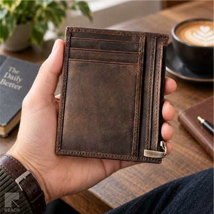 Leather Zip Wallet