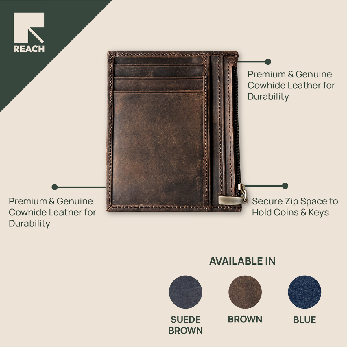 Leather Zip Wallet